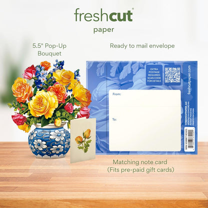 Mini Sorbet Roses FreshCut Paper - Pop Up Flower Bouquet