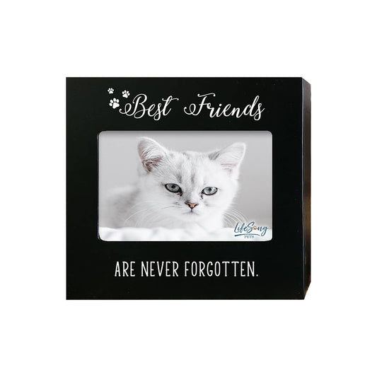 Never Forgotten Wood Pet Cremation Urn with Photo