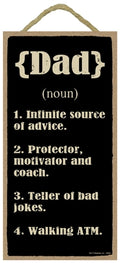 Dad Dictionary Definition Wood Sign