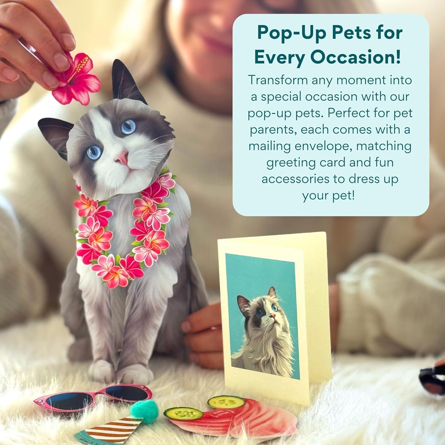 Ragdoll Cat FreshCut Paper - Pop Up Pet Card
