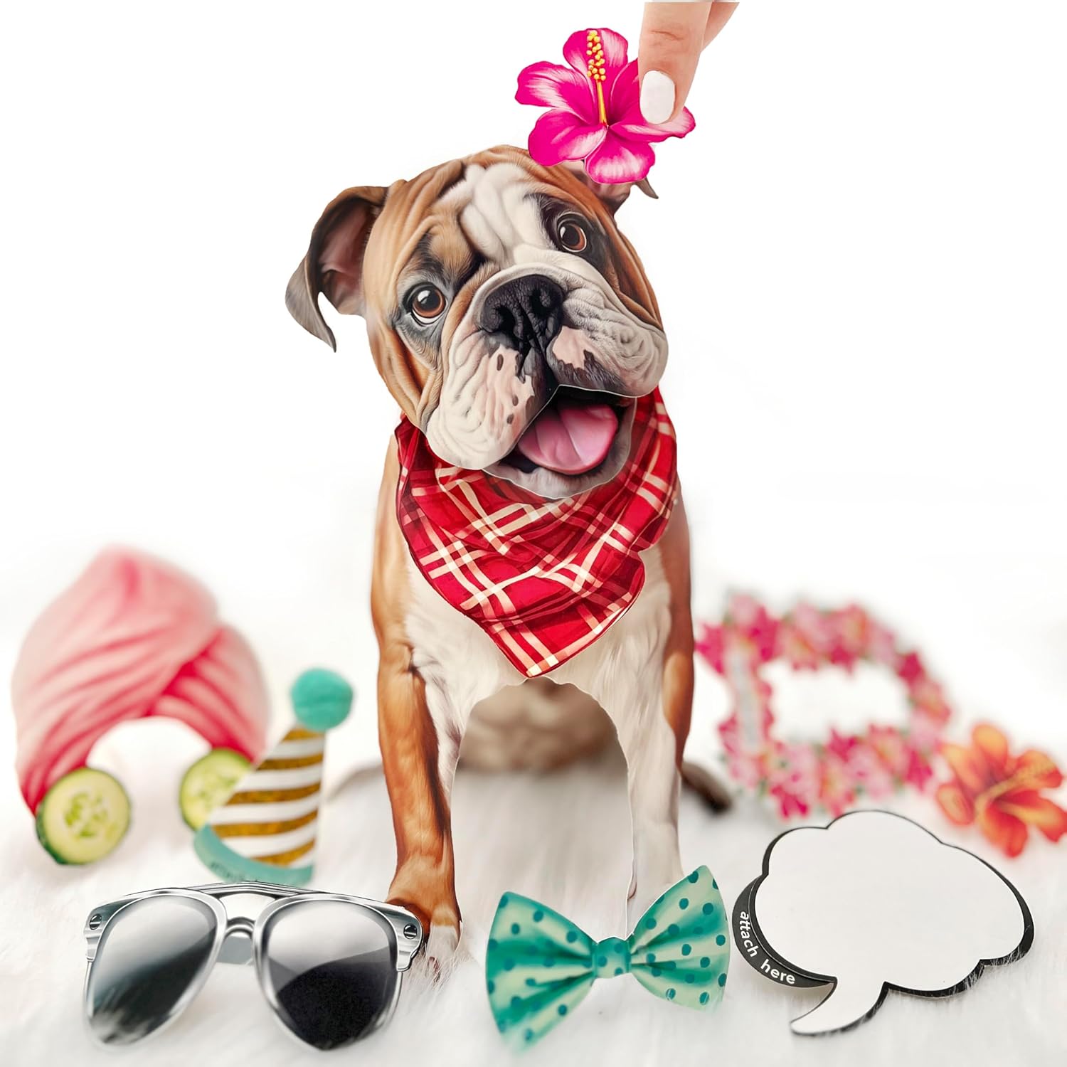 English Bulldog FreshCut Paper - Pop Up Pet Card