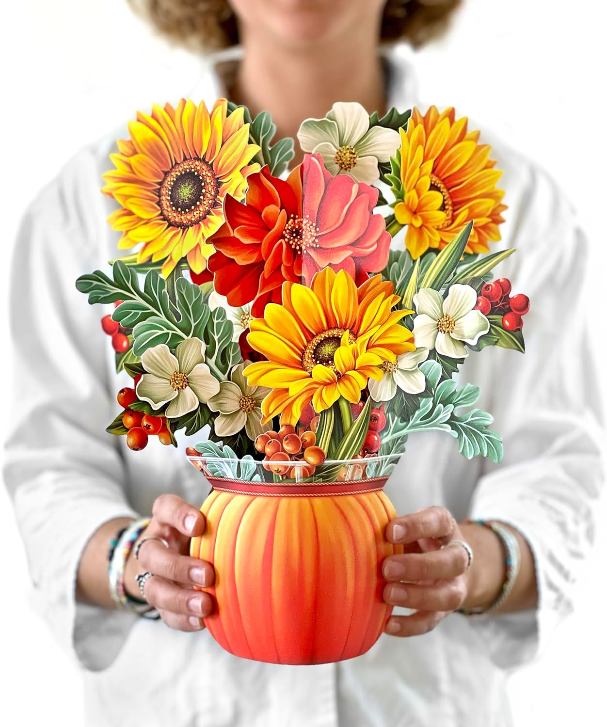 Pumpkin Harvest FreshCut Paper - Pop Up Flower Bouquet