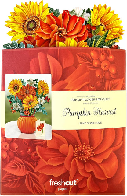 Pumpkin Harvest FreshCut Paper - Pop Up Flower Bouquet