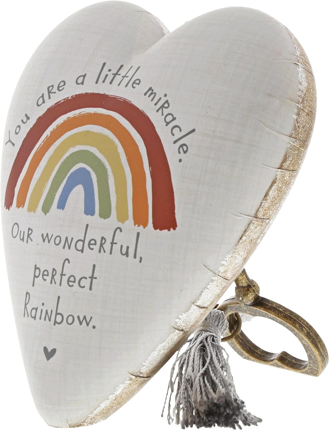 You Are a Little Miracle Rainbow Baby Art Heart