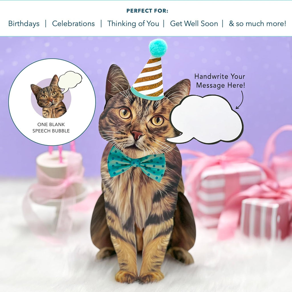 Brown Tabby FreshCut Paper - Pop Up Pet Card