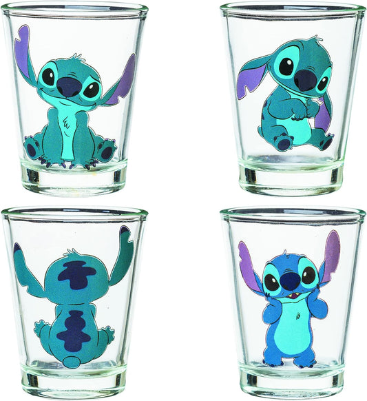 Lilo and Stitch Poses 4pc Mini Glass Set
