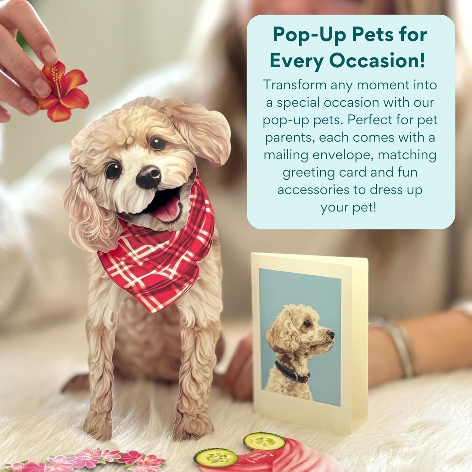 Poodle FreshCut Paper - Pop Up Pet Card