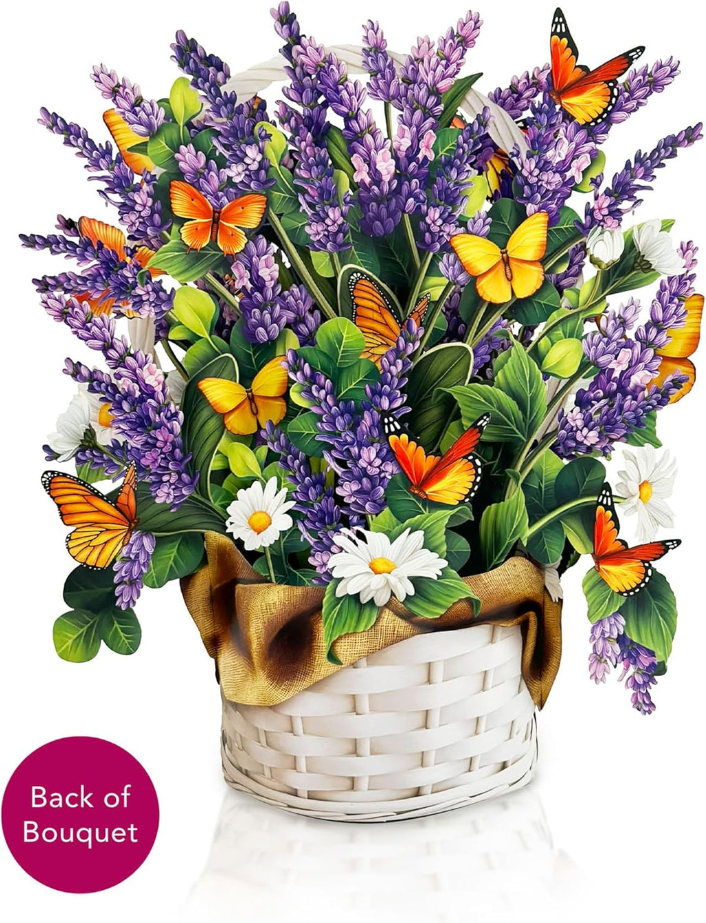 Lavender and Butterflies FreshCut Paper - Pop Up Flower Bouquet