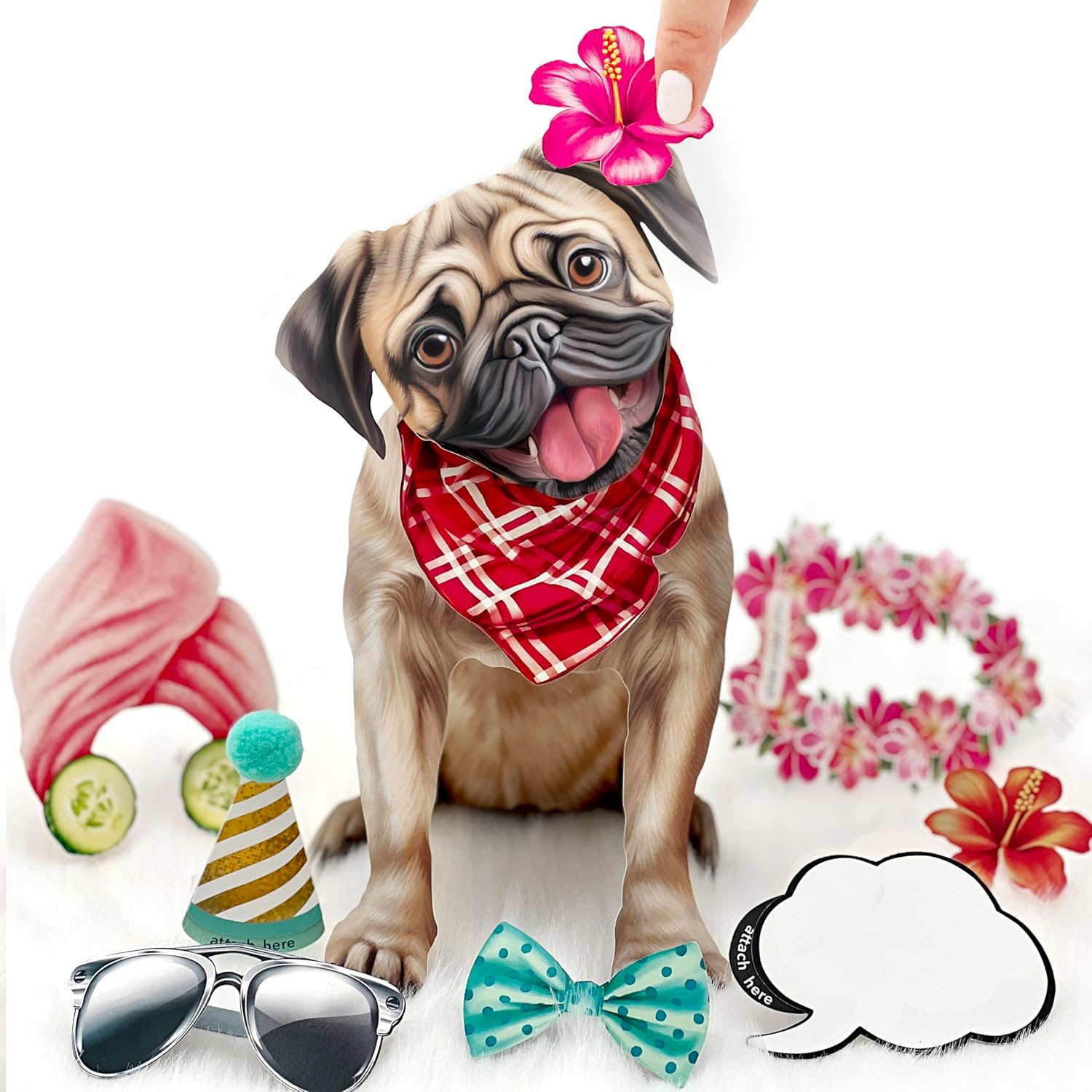 Pug FreshCut Paper - Pop Up Pet Card