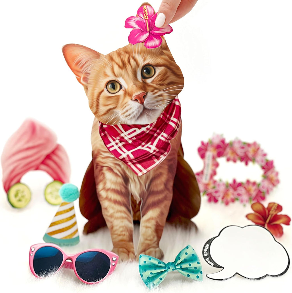 Orange Tabby FreshCut Paper - Pop Up Pet Card