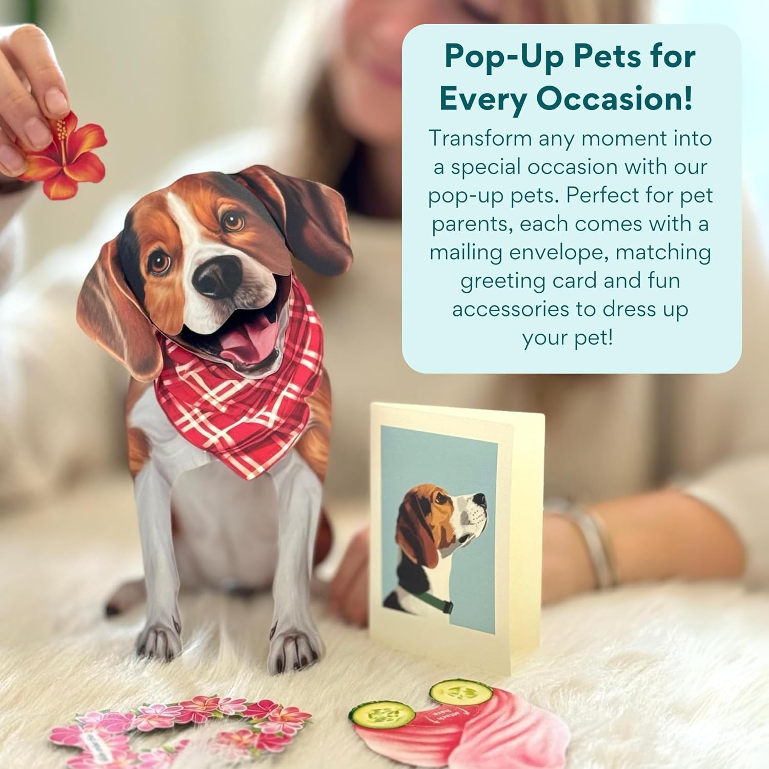 Beagle FreshCut Paper - Pop Up Pet Card