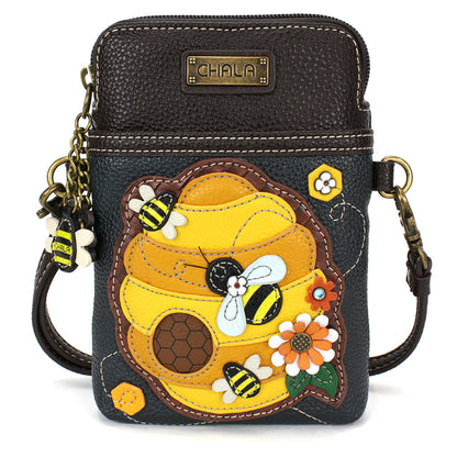 Bee Hive Cellphone Crossbody Navy