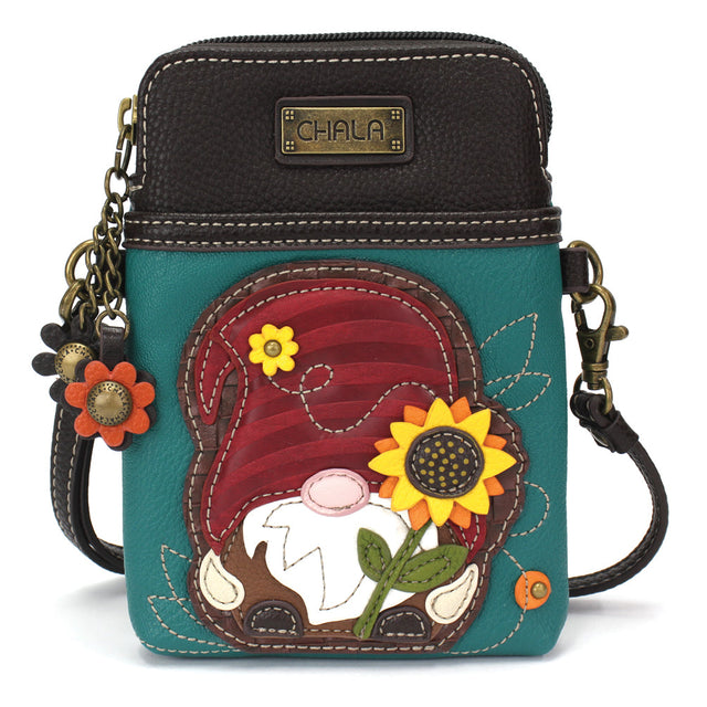 Gnome Cellphone Crossbody Turquoise