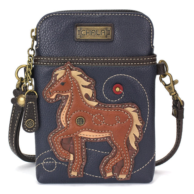 Horse Cellphone Crossbody Navy