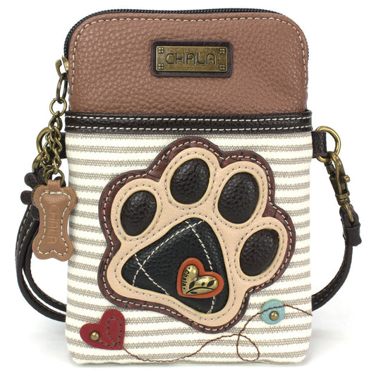 Ivory Paw Print Cellphone Crossbody