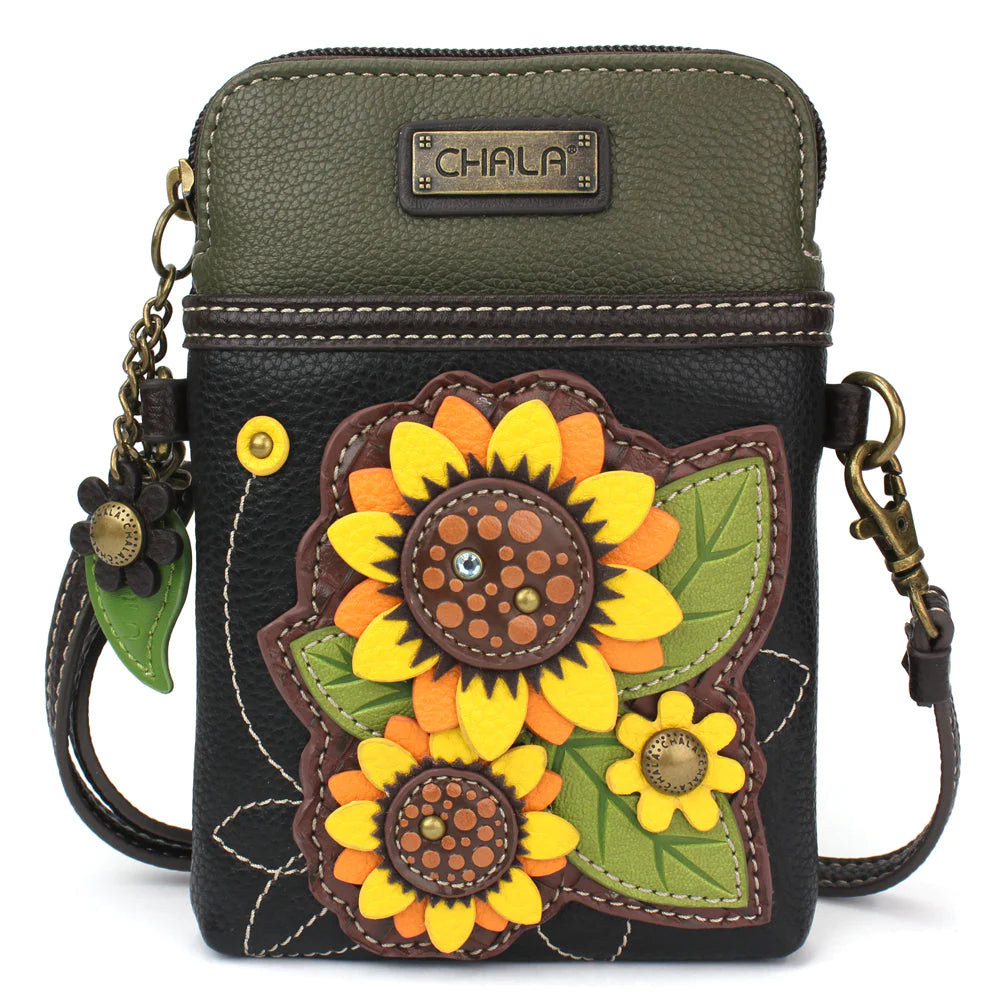 Sunflower Group Cellphone Crossbody Purse