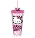 Hello Kitty 24oz. Plastic Cold Cup w Lid and Topper