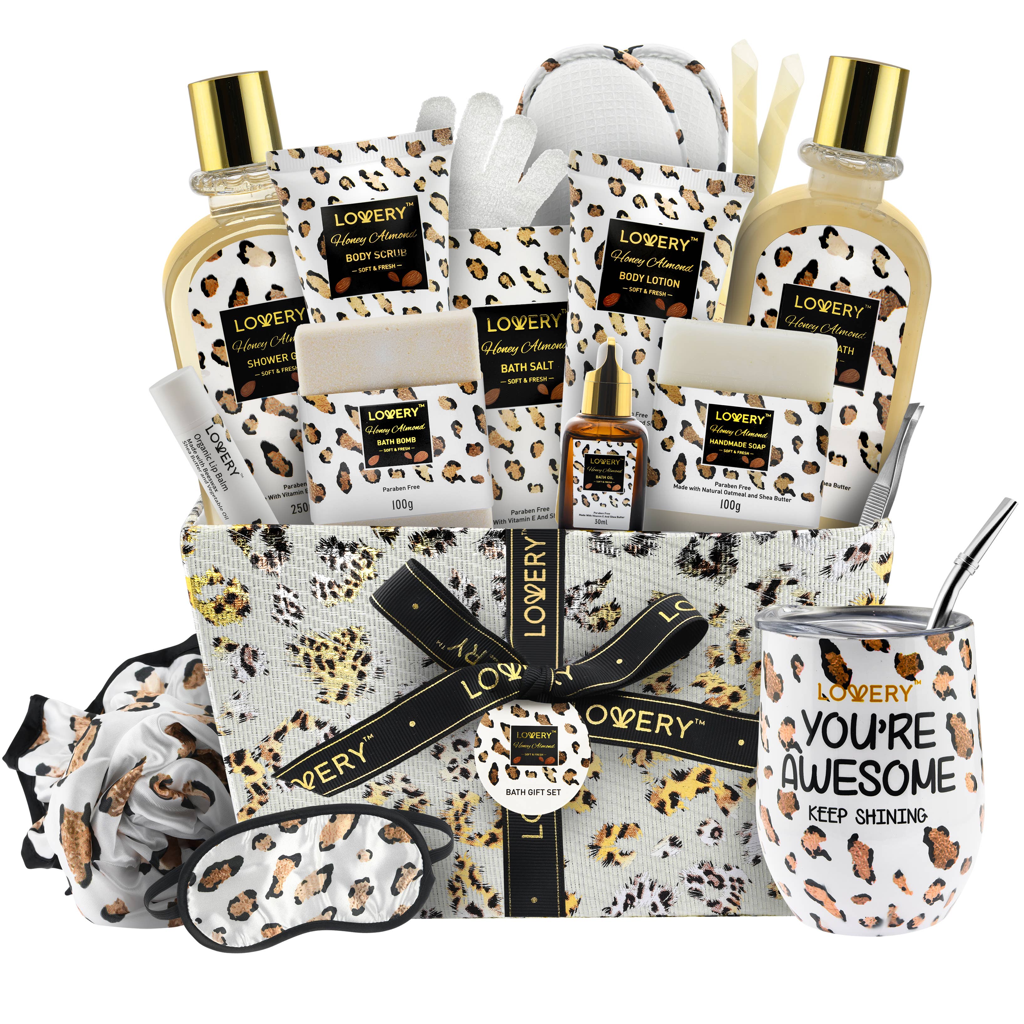 Honey Almond Bath Spa Gift Basket