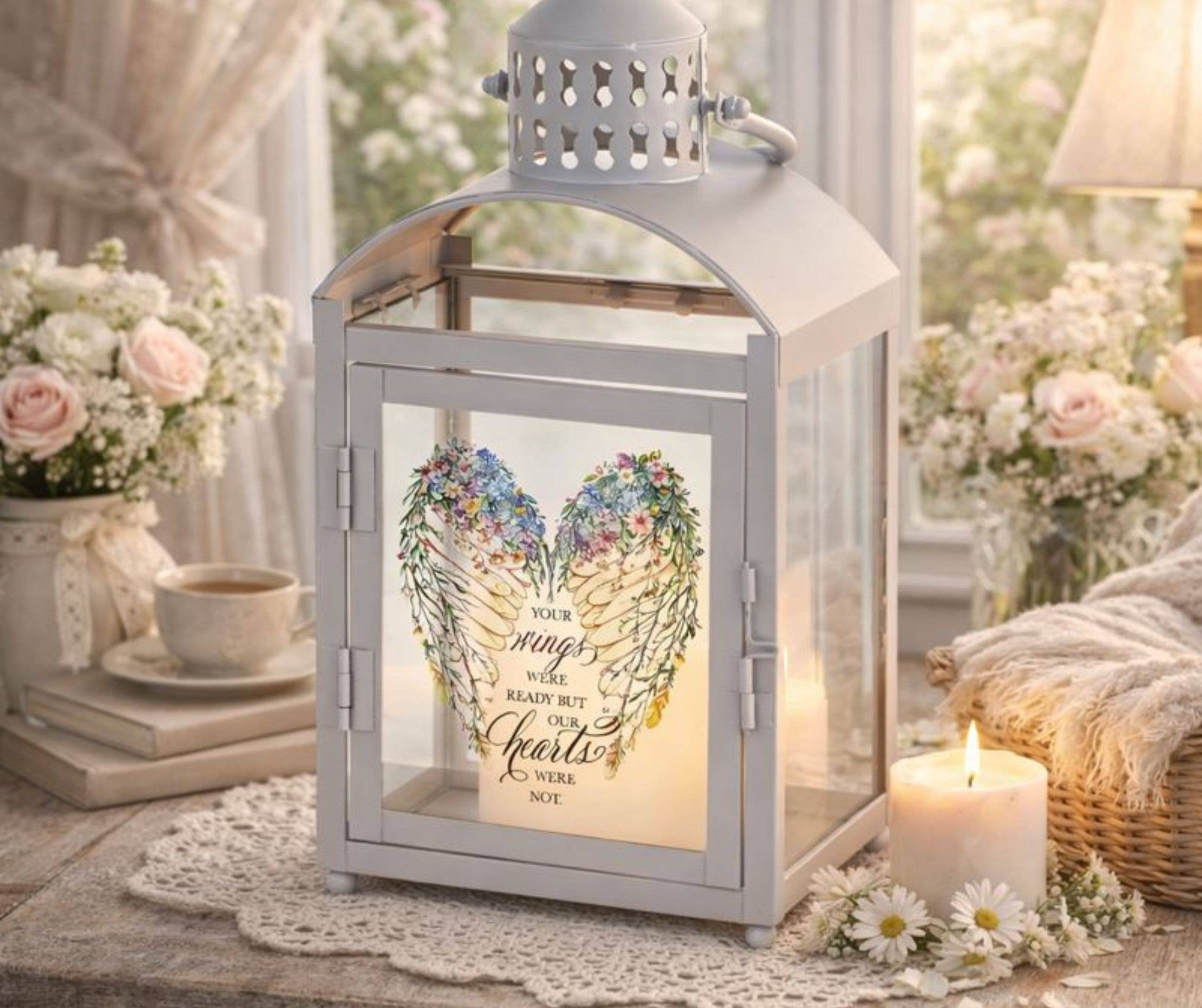 Your Wings Were Ready But Our Hearts Were Not Memorial Lantern