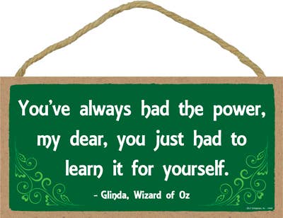 You've Always Had the Power, My Dear...Wood Sign