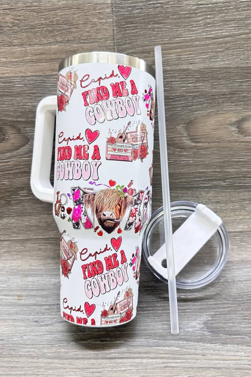 Highland Cow Western Stainless-Steel Tumbler