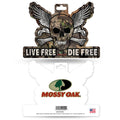 Mossy Oak Skull Live Free Die Free Vinyl Die-Cut Decal