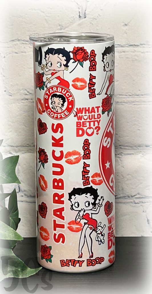 Betty Boop Starbucks 20oz Skinny Tumbler