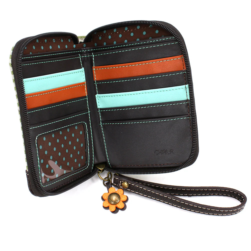 Highland Cow Zip Around Wallet