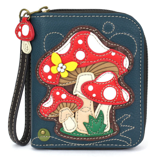 Mushroom Zip Around Wallet