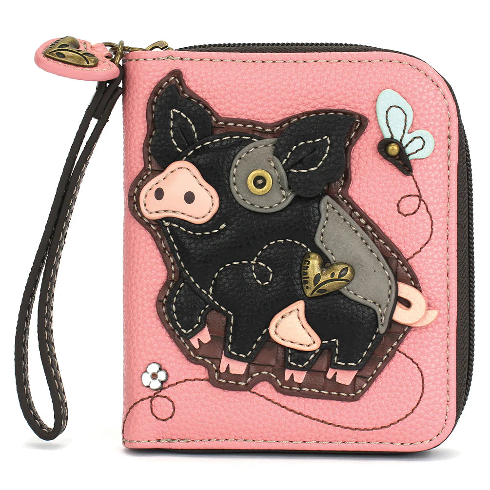Pig Zip Around Wallet
