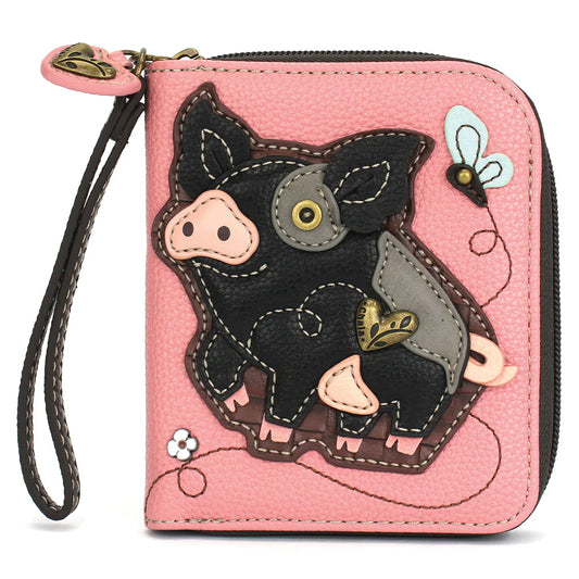 Pig Zip Around Wallet