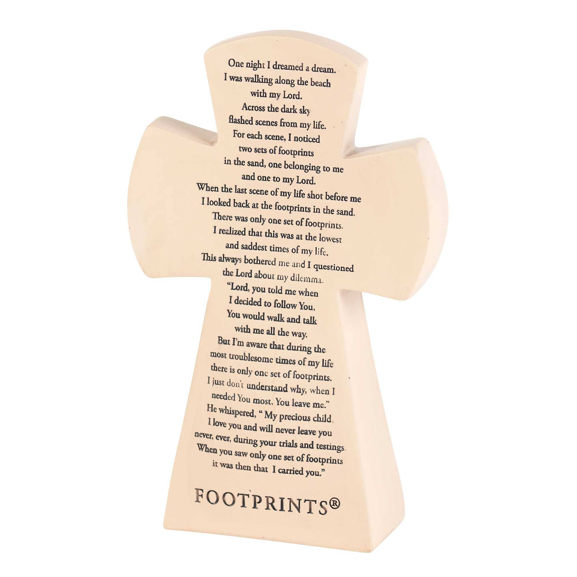 Footprints Tabletop Cross