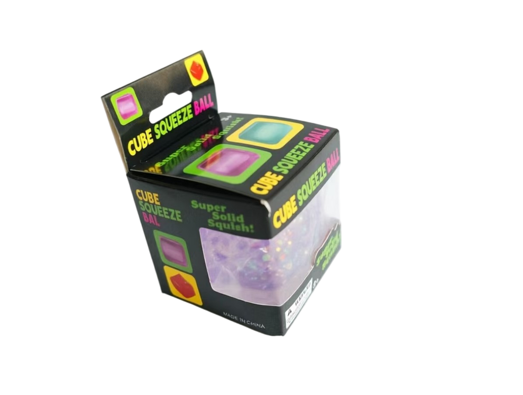 Glitter Ice Cube Squishy Toy Slow Rising Stress Relief Squeeze Toy