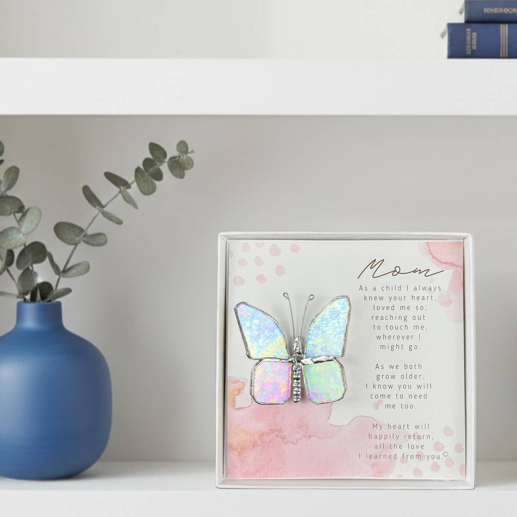 Mom, Love I Learned From You Stained Glass Butterfly