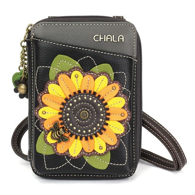 Sunflower Wallet Crossbody Black