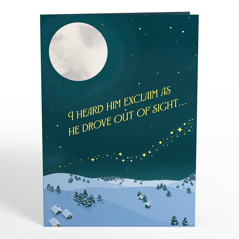 Night Sky Santa Sleigh Lovepop Card