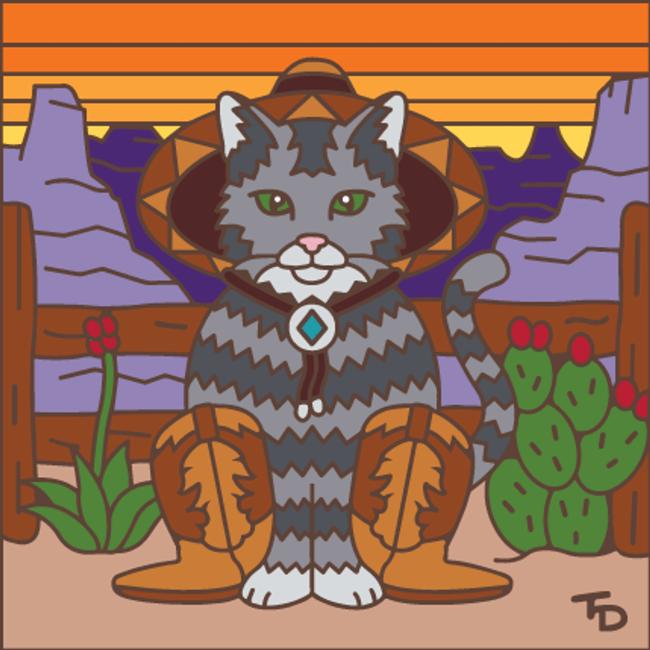 Cat Bandit Tile