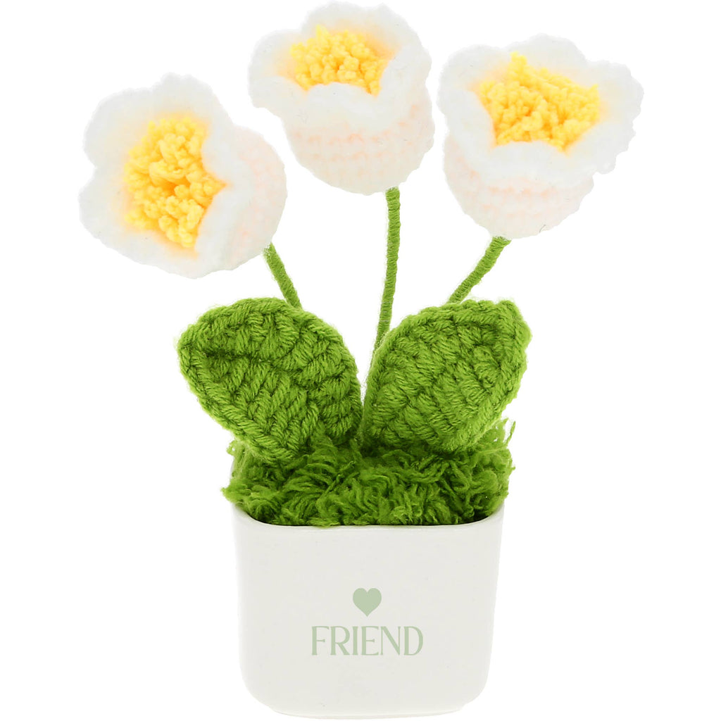 Friends & Flowers - 12 oz Cup with Crocheted Flowers