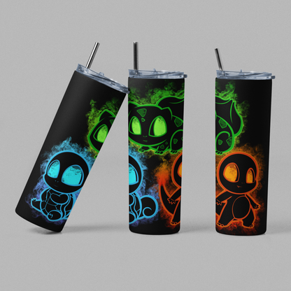 Smokey Poke Trio Anime Inspired Green Glow Tumbler