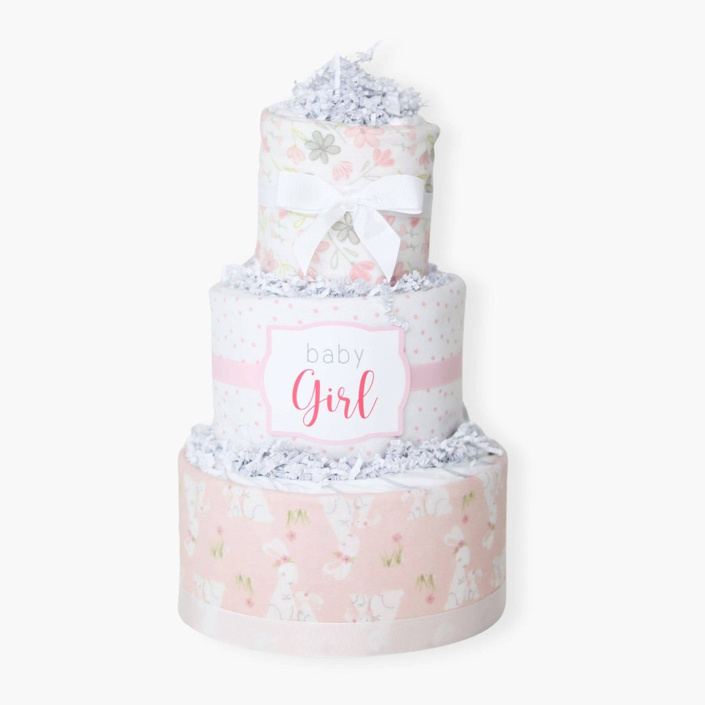 Baby Girl Bunny Diaper Cake Gift