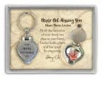 Memorial Heart Locket Key Ring