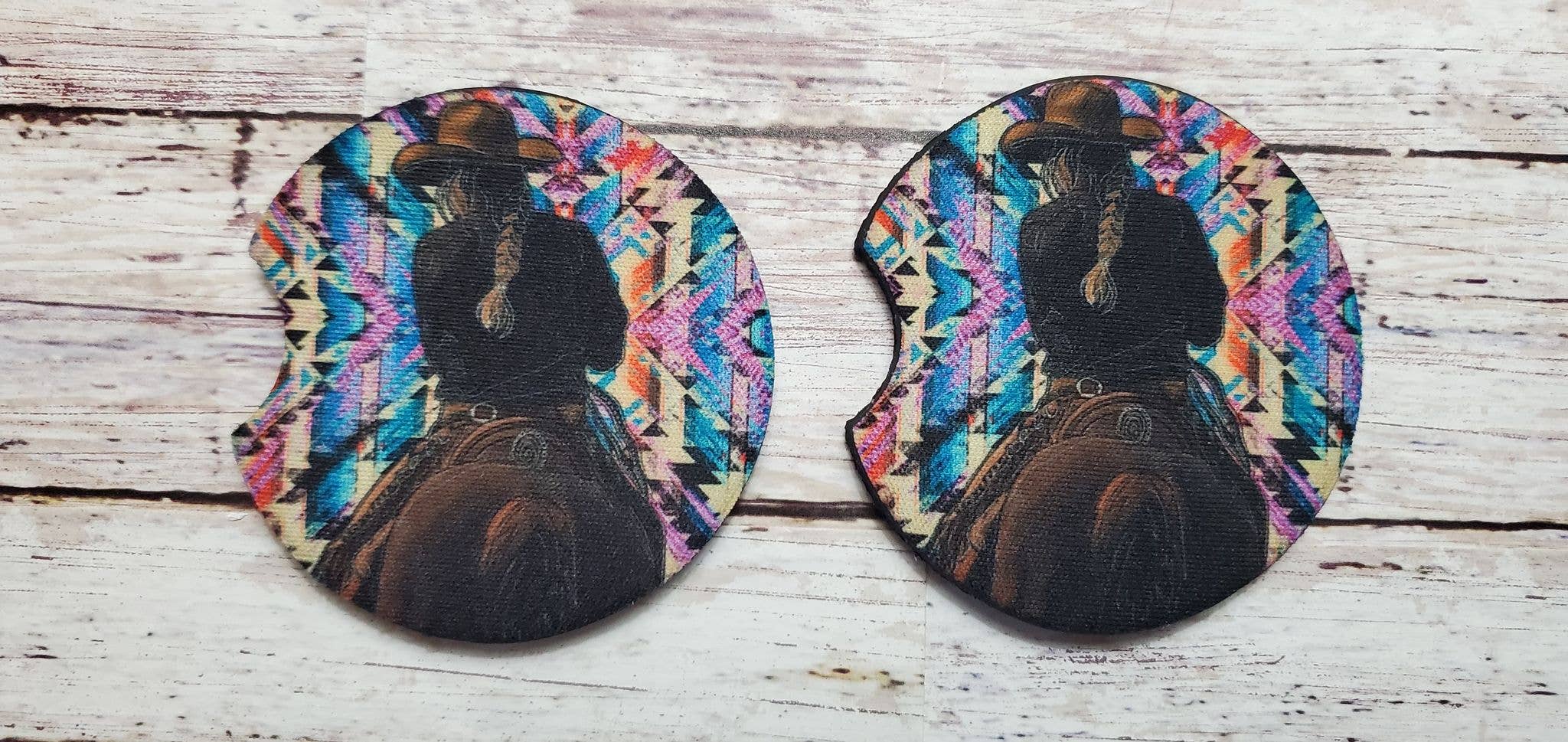 Cowgirl Car Coasters