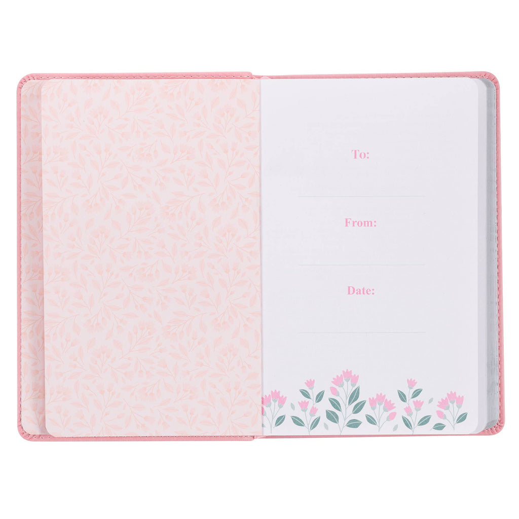 Look Up, Girl! Pink Faux Leather Devotional