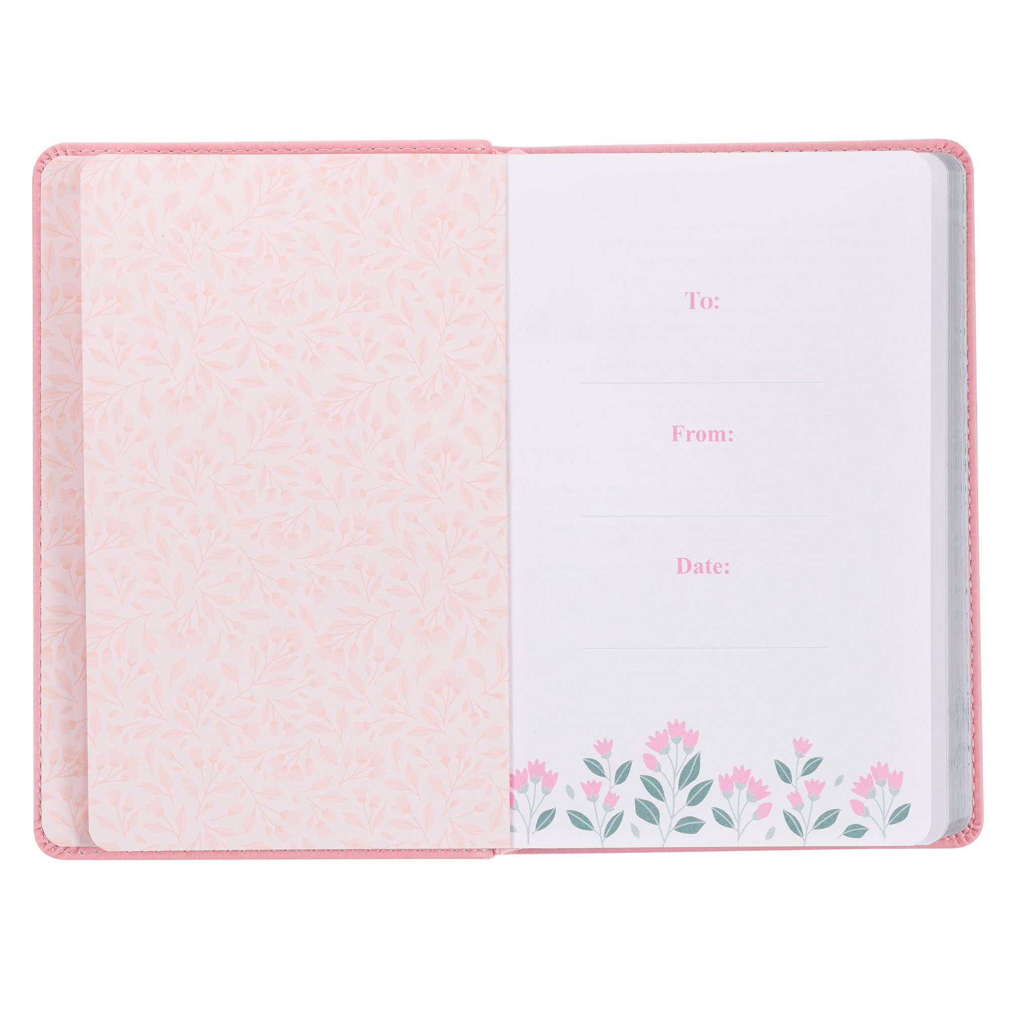 Look Up, Girl! Pink Faux Leather Devotional