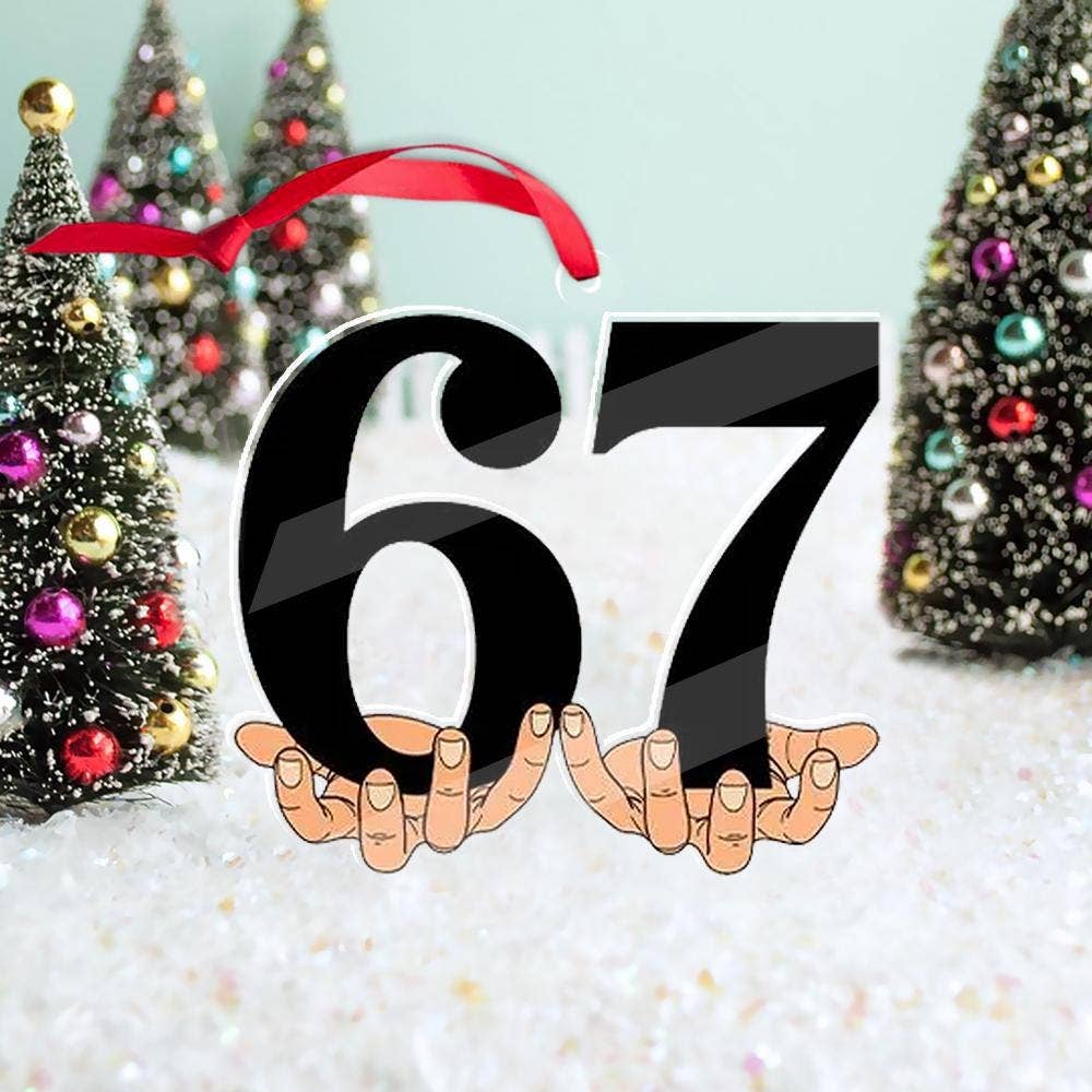 Six Seven Meme Christmas Acrylic Ornament