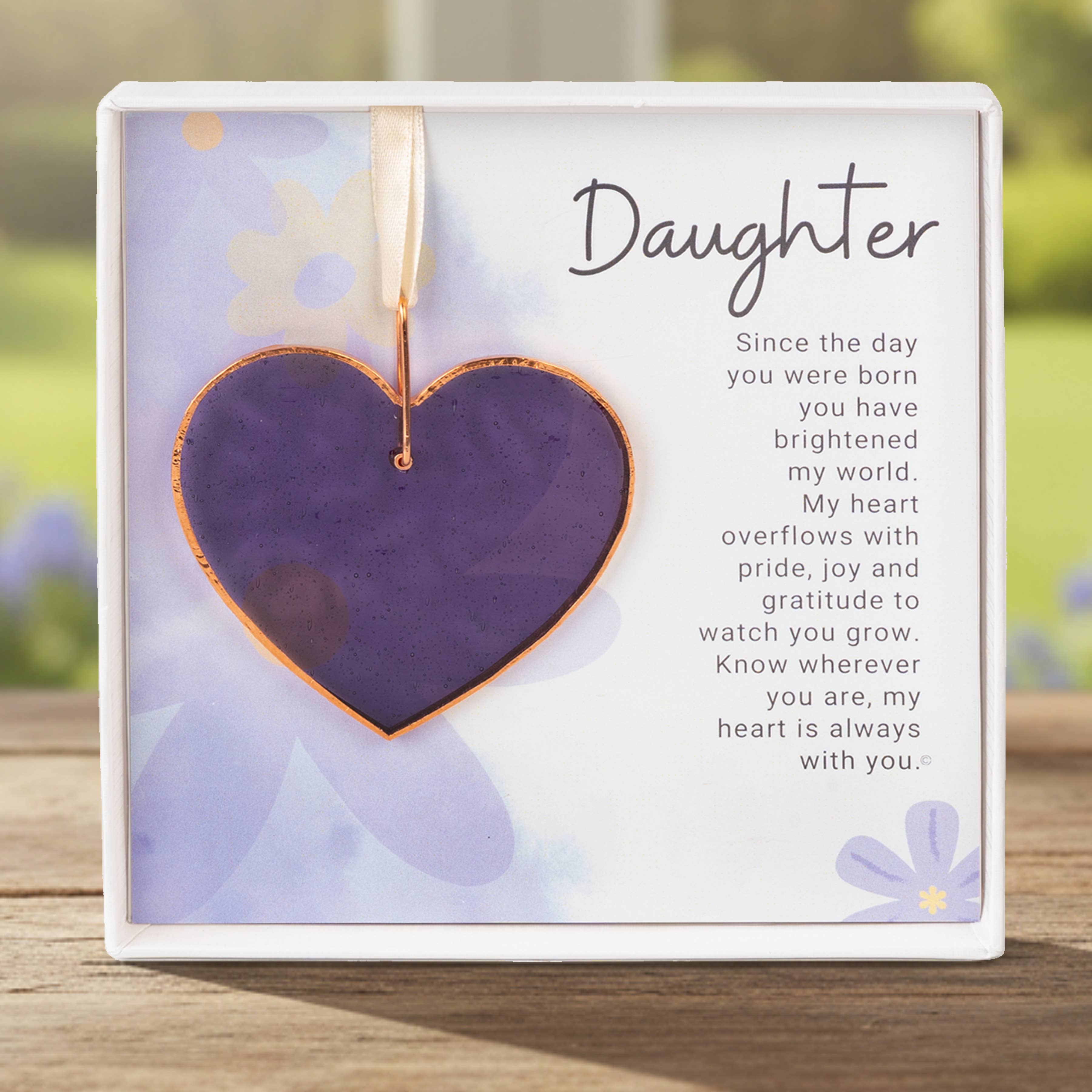 Daughter Keepsake Gift – Handmade Stained Glass Heart