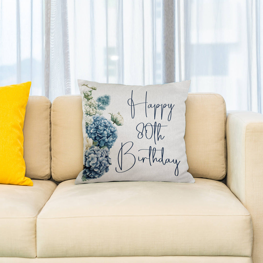Happy 80th Birthday Pillowcase w/Pillow