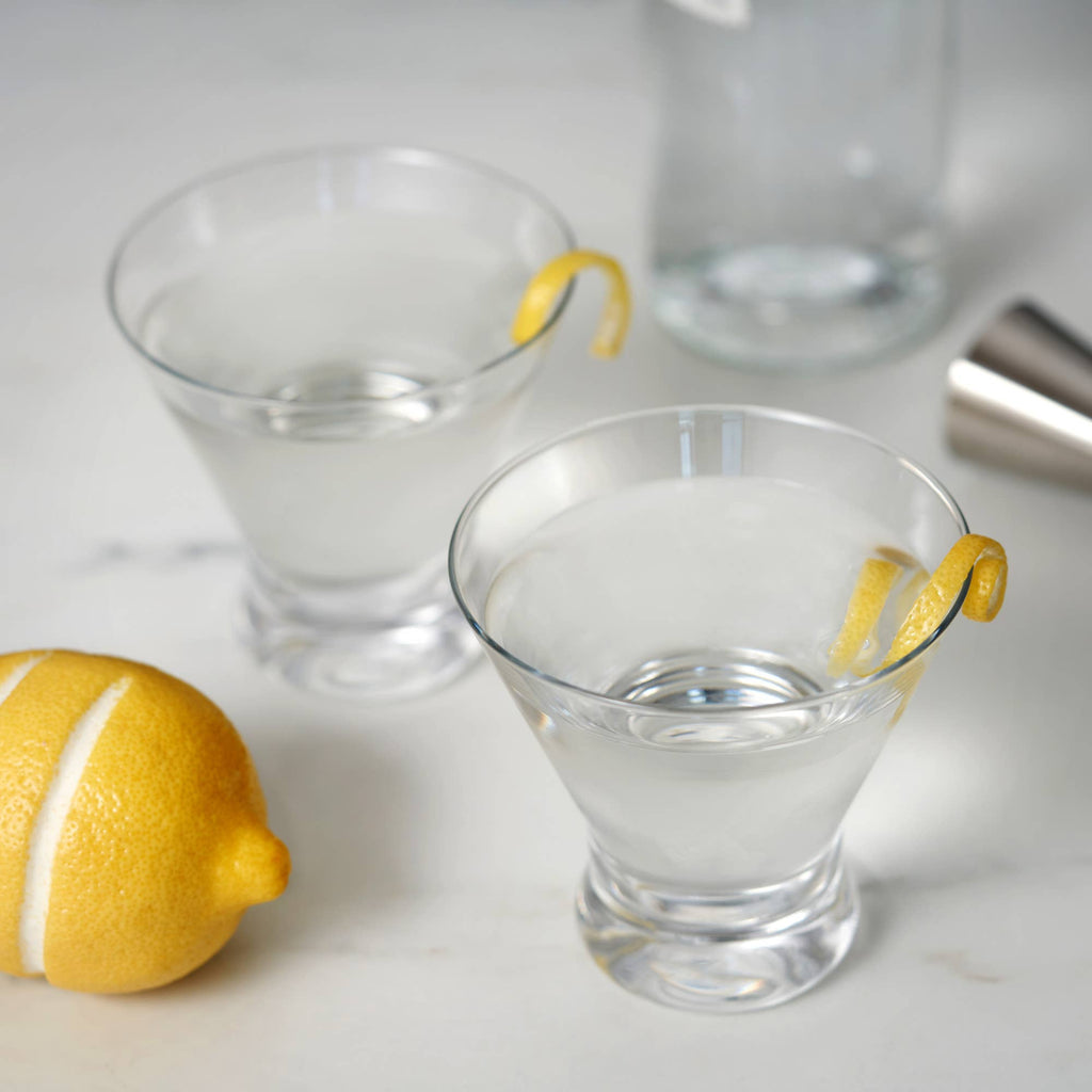 Stemless Martini Glasses Set/4