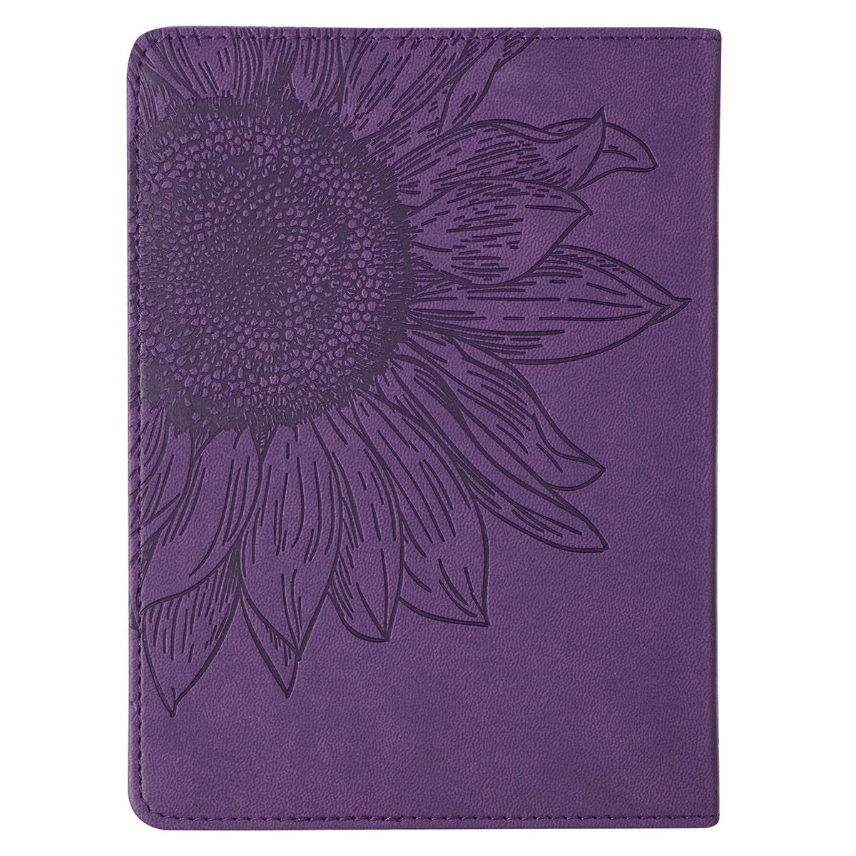 She is Clothed..Purple Sunflower Faux Leather Journal