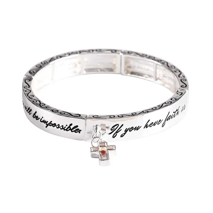 Mustard Seed Cross Tile Bracelet